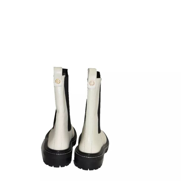 NEW! TORY BURCH BENTON IVORY WHITE LUG SOLE PLATFORM CHELSEA BOOT - Picture 5 of 6